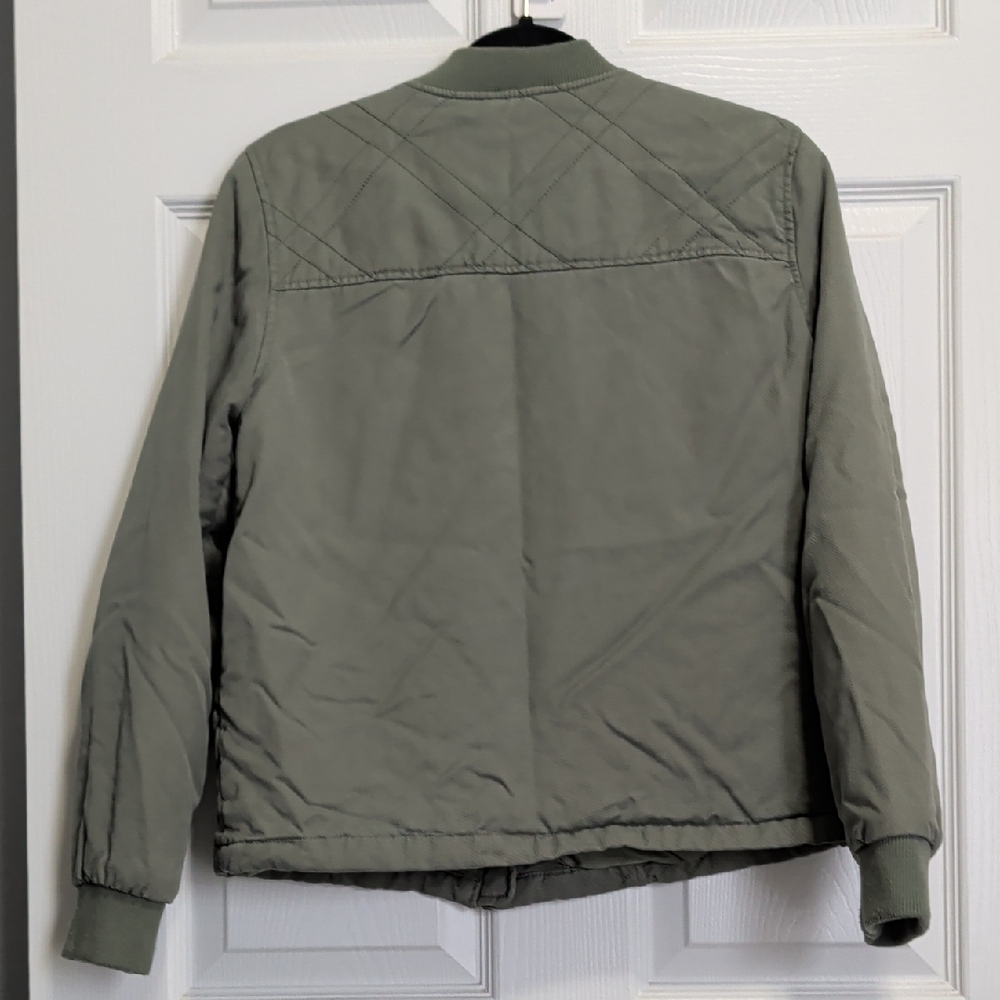 Maurices Sage Green Quilted Bomber Jacket - Picture 5 of 7